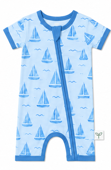 PRE-ORDER: Bamboo Zippy Shorts Romper