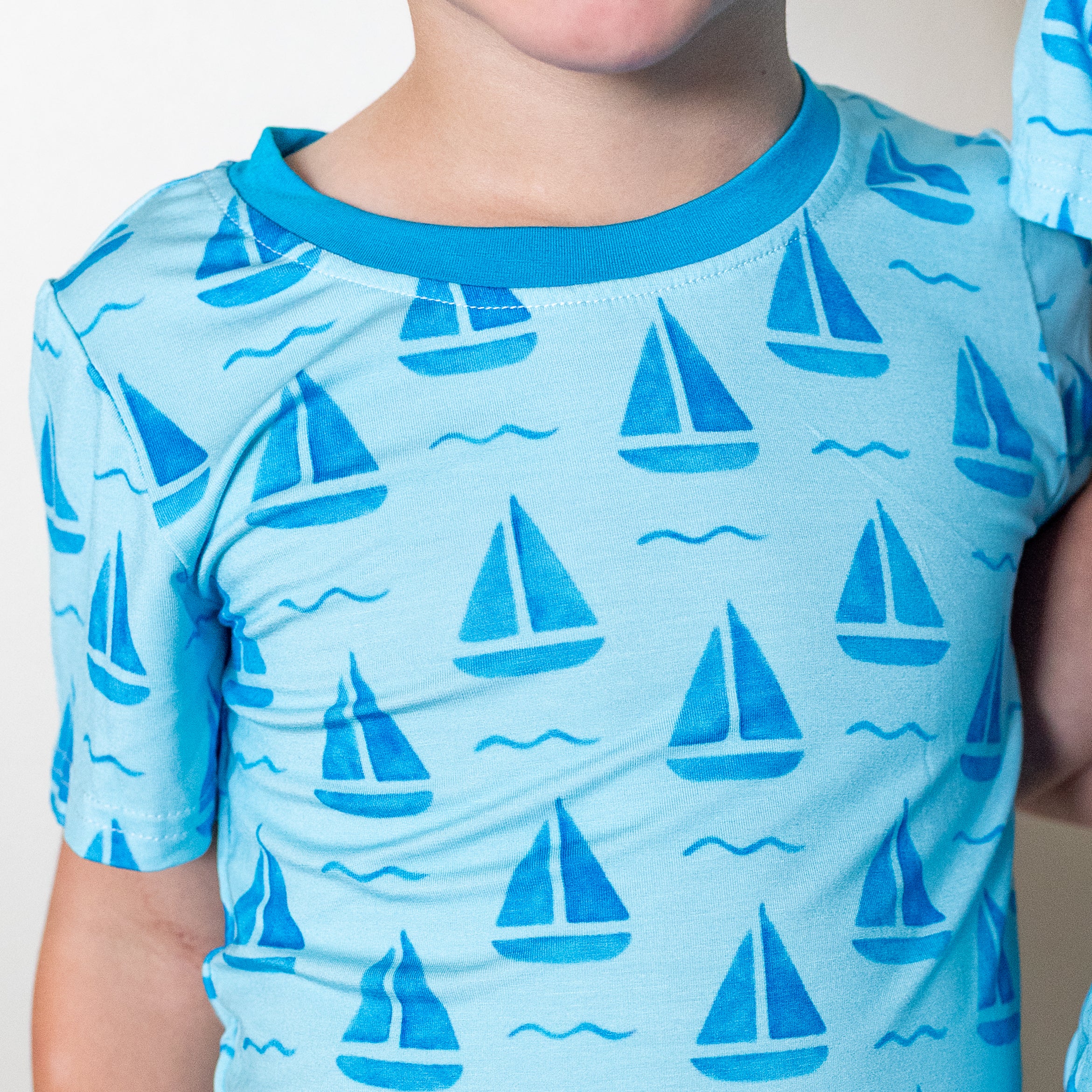 Children's Two-piece Bamboo Pajamas - Short Sleeves and Pants