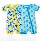 Bamboo Zippy Shorts Romper