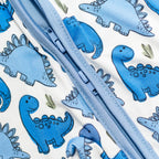 dino pattern bamboo pajama zipper.